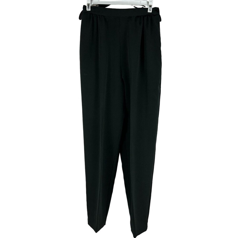 Lady Manhattan Women's Dress Trousers Size 8 Black 100% Polyester